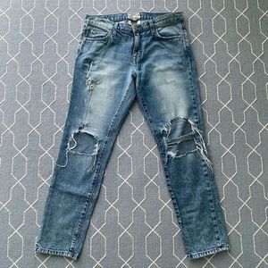 Current/Elliott Medium Wash Distressed Denim Jeans - Size 26